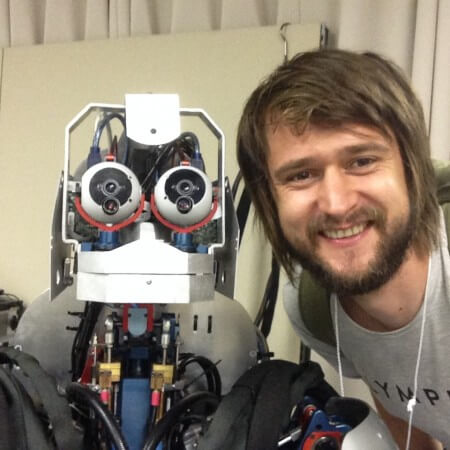 A robot with a Thomas at ATR, Japan