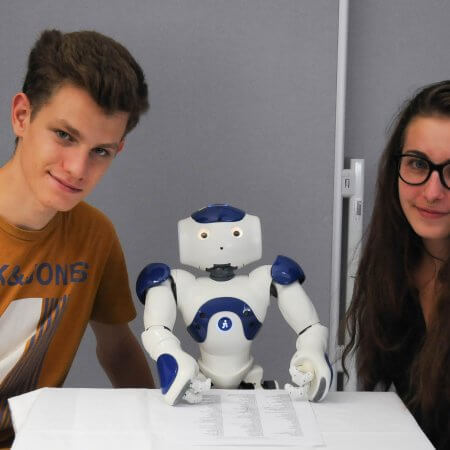 High school interns perform research study on robots and humour